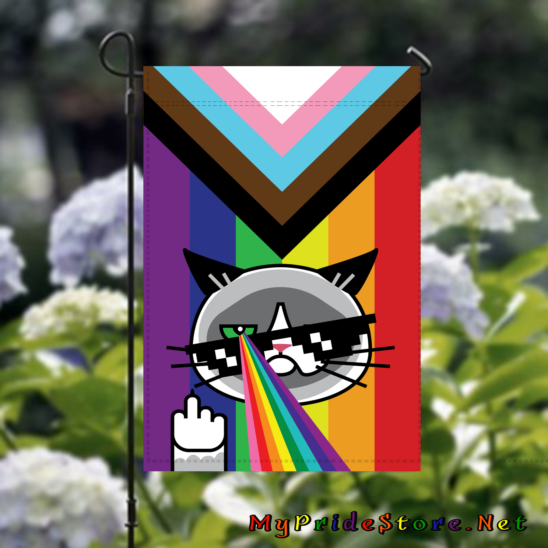 Progress Pride Garden Flag